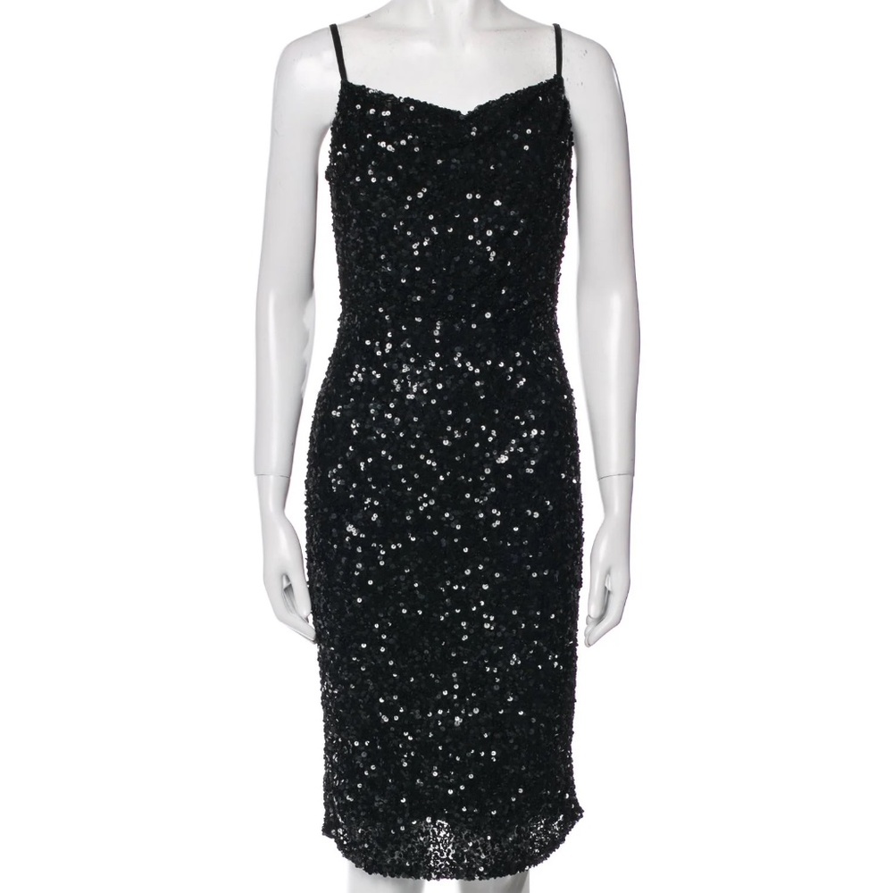Parker Black Midi Sequin Dress